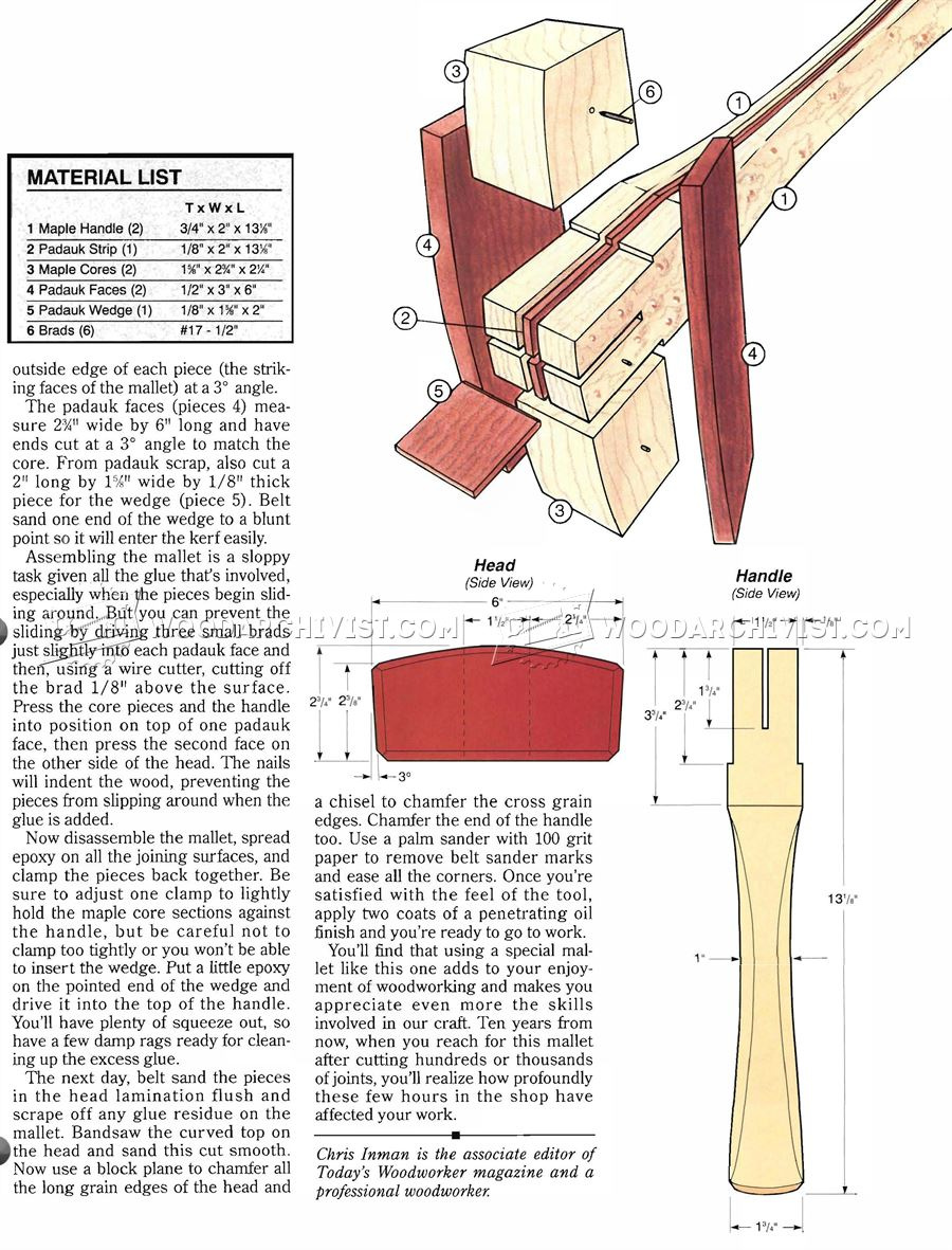 Wooden Joiner's Mallet by a New Woodworker