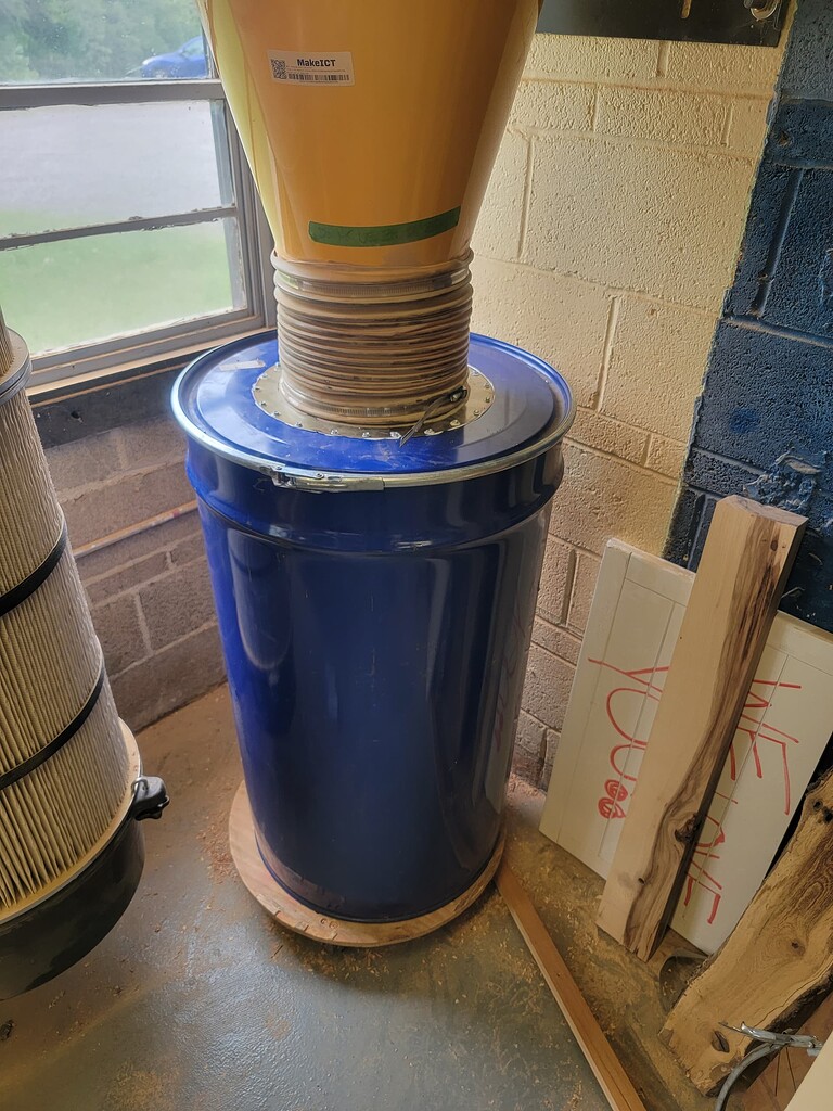 Dust collector barrel Wood Shop MakeICT