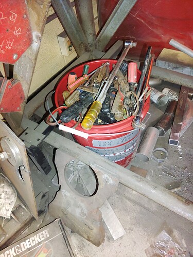 bucket of tools