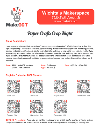 Paper Craft_ Crop Night 2022 Class Flyer
